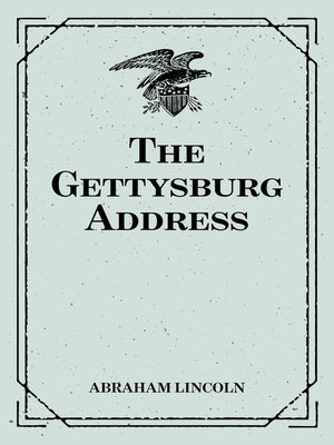 cover image of The Gettysburg Address